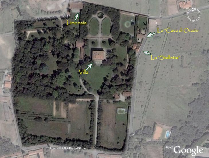 foto satellitare della villa